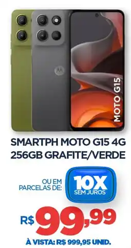 DB Supermercados Smartph Motorola G15 4G 256GB grafite/verde oferta