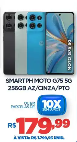 DB Supermercados Smartph Moto G75 5G 256GB AZ/CINZA/PTO oferta