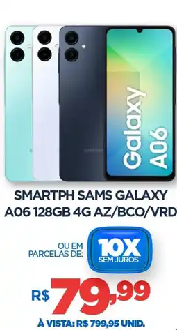 DB Supermercados Smartph Samsung Galaxy A06 128GB 4G AZ/BCO/VRD oferta