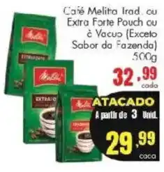 Barbosa Supermercados Café Melita Trad. ou Extra Forte Pouch ou a Vacuo oferta