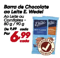 Dia Barra de Chocolate ao Leite E. Wedel oferta
