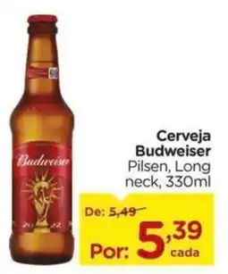 Carrefour Cerveja Budweiser Pilsen, Long neck, oferta