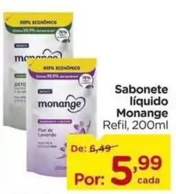 Carrefour Sabonete líquido Monange Refil, oferta