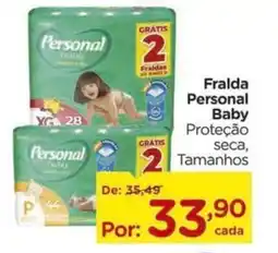 Carrefour Fralda Personal Baby Proteção seca, Tamanhos oferta