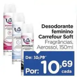 Carrefour Desodorante feminino Carrefour Soft oferta