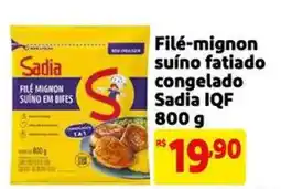 Extra Supermercado Filé-mignon suíno fatiado congelado Sadia IQF oferta