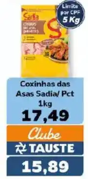 Supermercados Tauste Coxinhas das Asas Sadia/ Pct oferta