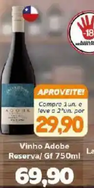 Supermercados Tauste Vinho Adobe Reserva/ Gf oferta