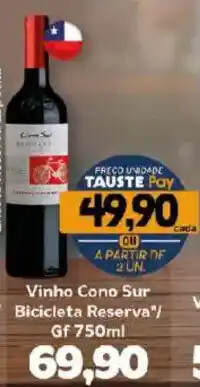 Supermercados Tauste Vinho Cono Sur Bicicleta Reserva"/ Gf oferta