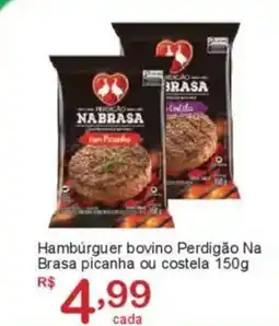 Giga Atacado Hambúrguer bovino Perdigão Na Brasa picanha ou costela oferta