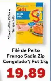 Supermercados Tauste Filé de Peito Frango Sadia Zip Congelado/ Pct oferta