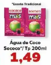 Supermercados Tauste Água de Coco Sococo/Tp oferta