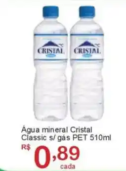 Giga Atacado Água mineral Cristal Classic s/ gás PET oferta