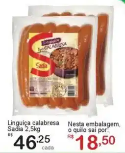 Giga Atacado Linguiça calabresa Sadia oferta