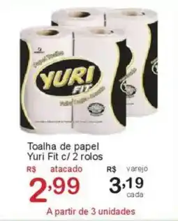 Giga Atacado Toalha de papel Yuri Fit c/ 2 rolos oferta
