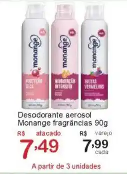 Giga Atacado Desodorante aerosol Monange fragrâncias oferta
