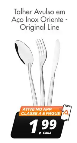Delta Supermercados Talher Avulso em Aço Inox Oriente - Original Line oferta