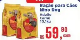 Supermercados Mateus Ração para Cães Nino Dog Adulto Carne oferta