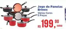 Supermercados Mateus Jogo de Panelas Brinox oferta