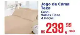 Supermercados Mateus Jogo de Cama Teka oferta