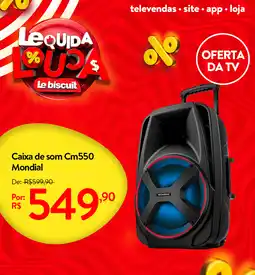 Le Biscuit Caixa de som Cm550 Mondial oferta