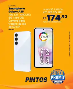Lojas Pintos SAMSUNG Smartphone Galaxy A35 oferta