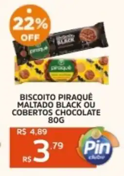 Pinheiro Supermercado Biscoito piraqué maltado black ou cobertos chocolate oferta