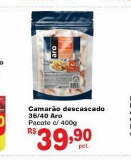 Carrefour Camarão descascado 36/40 aro oferta