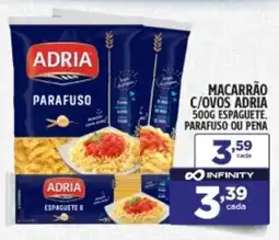 Preço & Cia Macarrão c/ovos Adria oferta