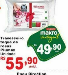 Travesseiro toque de rosas plumax