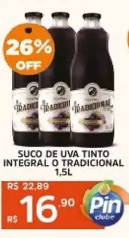 Pinheiro Supermercado Suco de uva tinto integral o tradicional oferta
