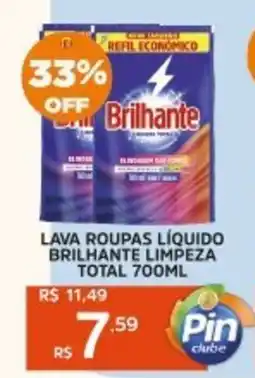 Pinheiro Supermercado Lava roupas líquido brilhante limpeza total oferta