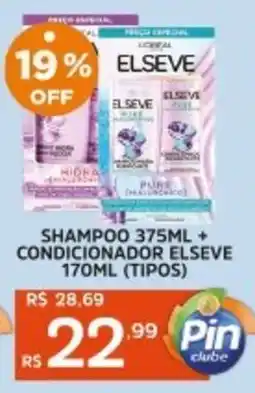 Pinheiro Supermercado Shampoo + condicionador elseve (tipos) oferta