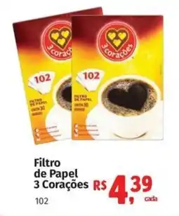 Supermercados Mateus Filtro de Papel 3 Corações 102 oferta