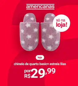 Lojas Americanas chinelo de quarto basic+ estrela lilas oferta