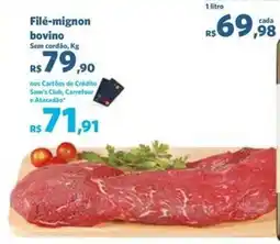 Sam's Club Filé-mignon bovino Sem cordão, oferta