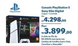 Sam's Club Console PlayStation 5 Sony Slim Digital oferta