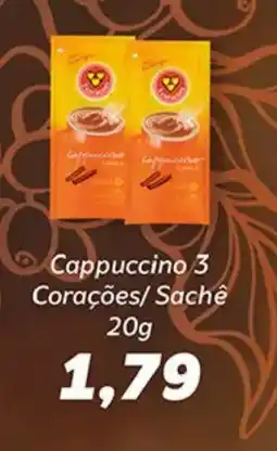 Supermercados Tauste Cappuccino 3 Corações/Sachê oferta