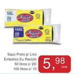 Mineirão Atacarejo Saco Preto p/ Lixo Embalixo Eu Reciclo oferta