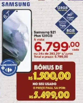 Carrefour Samsung S21 Plus 128gb oferta