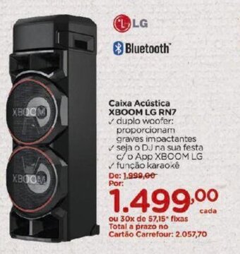 Caixa Acustica Xboom LG RN7