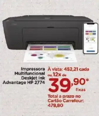 Carrefour Impressora Multifuncional Deskjet Ink Advantage HP 2774 oferta