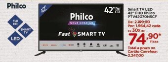 Carrefour smart TV LED 42" FHD Philco oferta