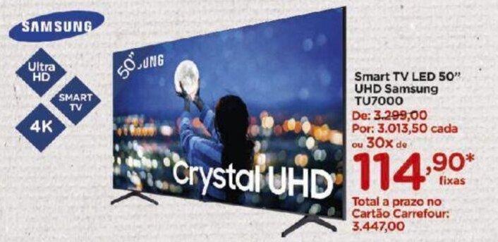 samsung crystal 50 carrefour