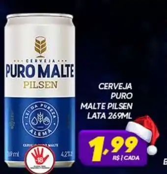 Cerveja Puro Malte Pilsen lata 269ml