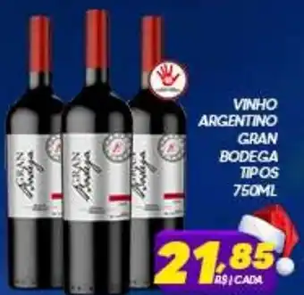 Iquegami Supermercados Vinho Argentino Gran Bodega tipos 750ml oferta