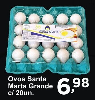 Rossi Supermercado Ovos Santa Marta Grande c/20un. oferta