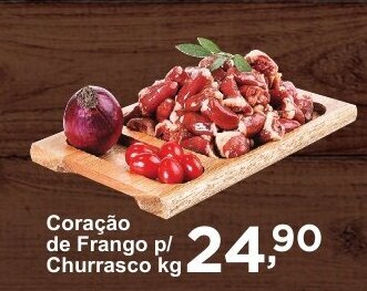 Rossi Supermercado Coracao de Frango p/ Churrasco 1kg oferta