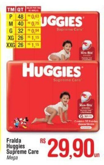 Fort Atacadista Fralda Huggies Supreme Care Mega oferta