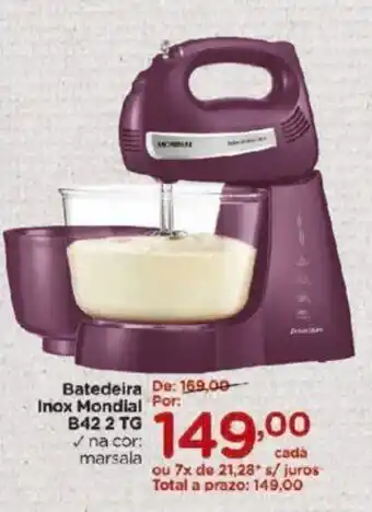Carrefour Batediera Inox Mondial B42 2 TG oferta